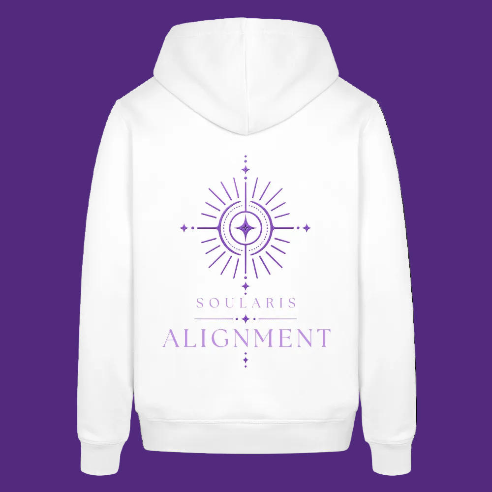 Good Vibes Soularis Unisex Hoodie „Alignment“ - Weiß